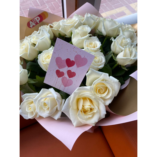 букет 27 роз белых 50 см !